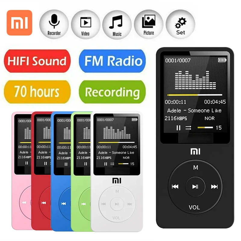 

XIAOMI MP3 Player FM Radio Bluetooth Digital Display Media Player Lossless Portable Walkman Pocket Audio Walking Music Play