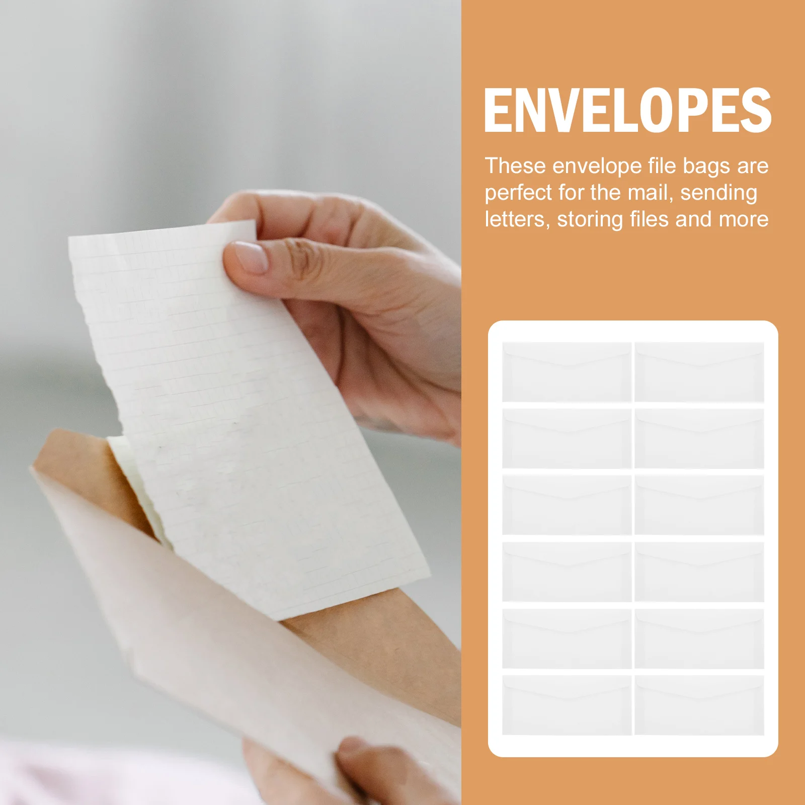 

100pcs Thickened Envelopes Blank Security Paper Money Bags For Business Letters Documents Storage Reusable Biodegradable