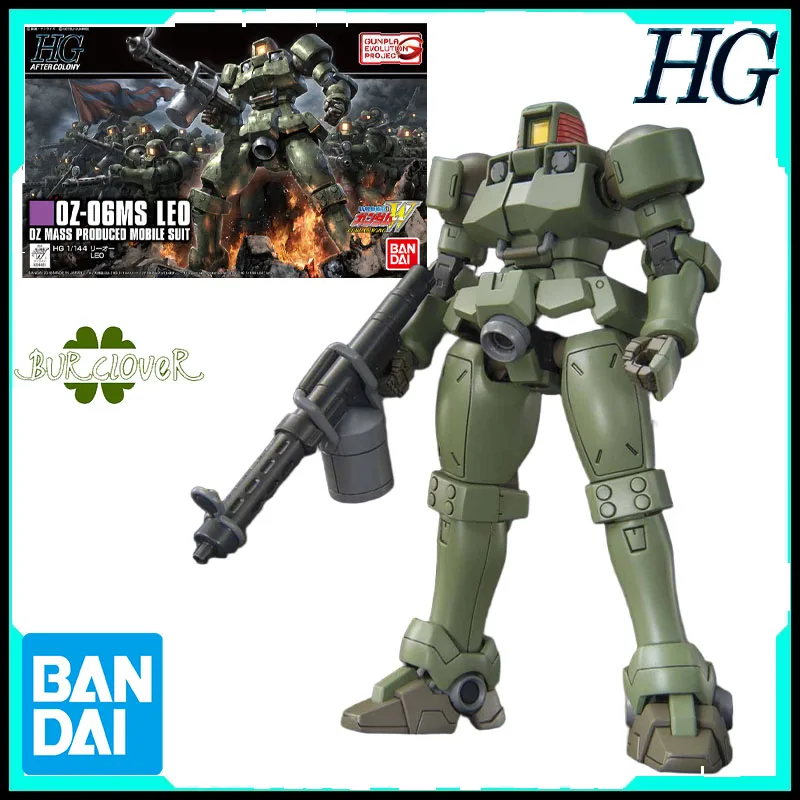 

Bandai Genuine HG Leo OZ-06MS 1/144 Anime Action Figure Assembly Model Toys Collectible Model Ornaments Gifts For Children