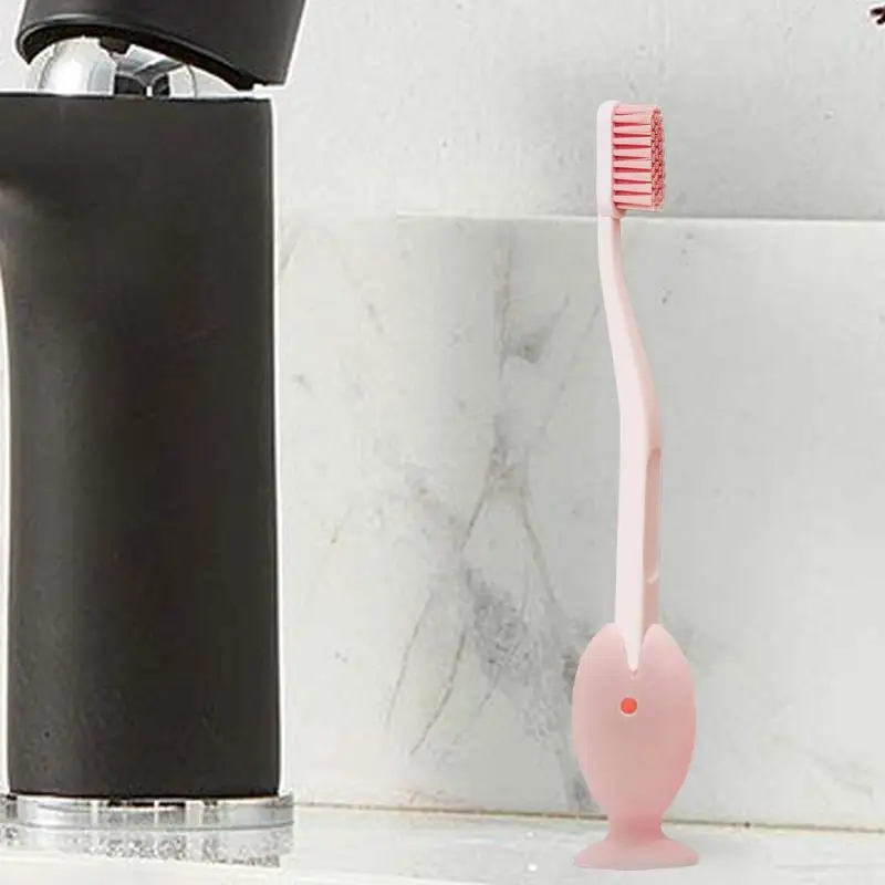 Bathroom Toothbrush Holder Silicone Soft Dustproof Toothbrush Holders In Fish Shape Multifunctional Toothbrush Protective Cover