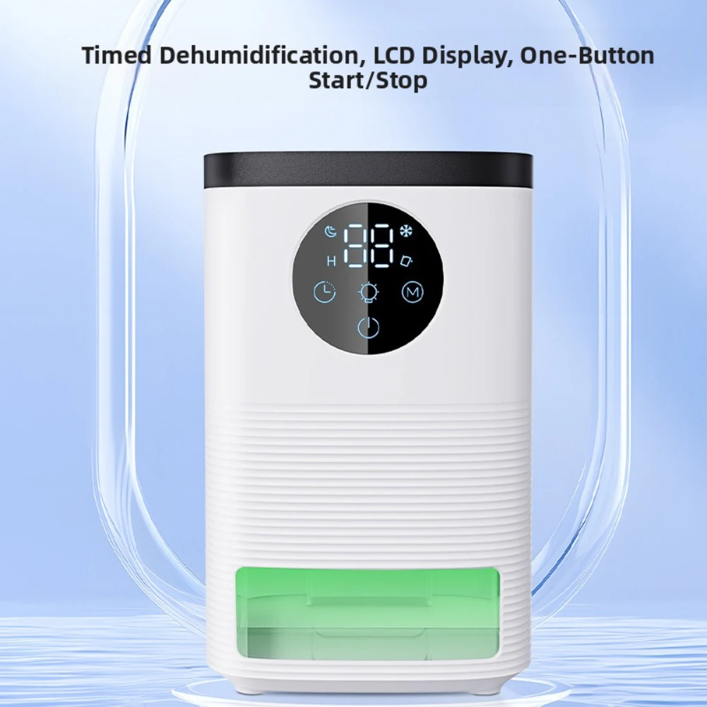 250ml Day Compact Electric Dehumidifier Small Moisture Absorber Quiet 53dB Operation White ABS For Bedroom Basement Closet