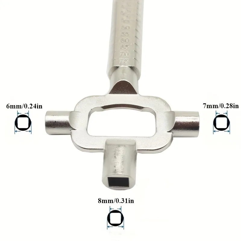 Multi-Function Lock Cylinder Tool – Wrench, Probe Rod & Measuring Scale for Locksmiths