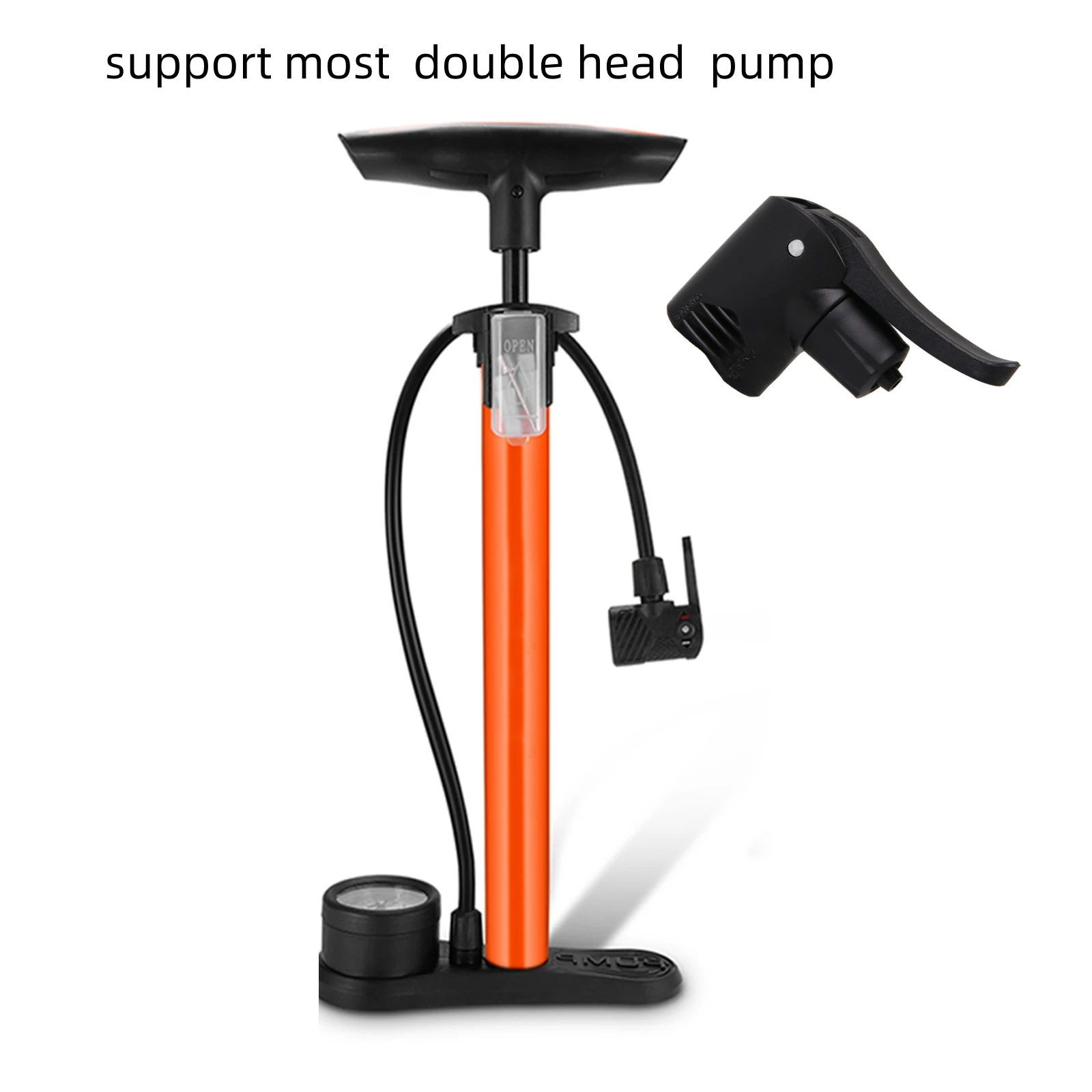 

New Practical Durable Pump Tips Air Pump Nozzle Valve Adaptor Valve Tyre Tube Dual Head Replacement Accessories