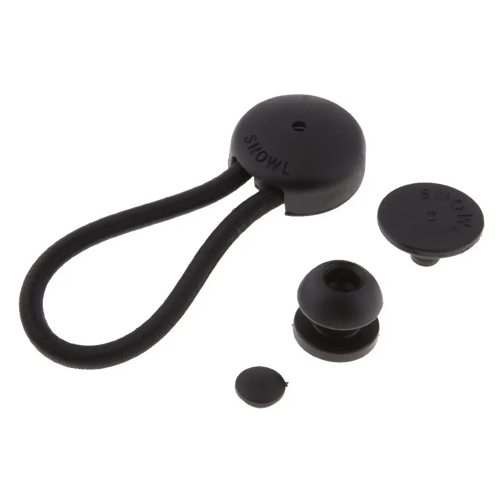 Black Ball Bungee Cords Canopy Tie Down Rope Plastic Boat Cover Fastener for Home Outdoor Camping Tent Fixing