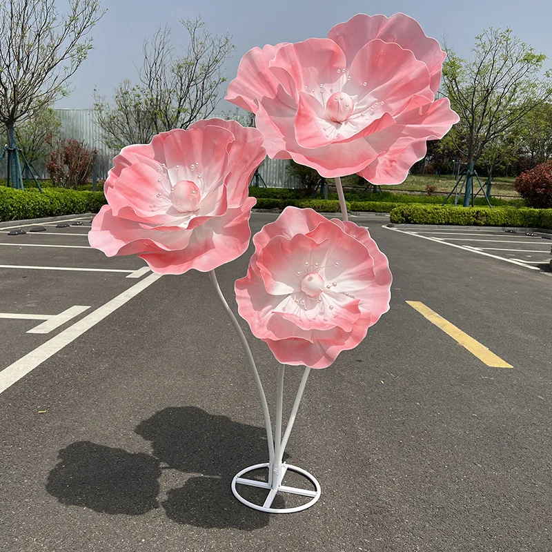 170cm gigantische kunstbloemen klaproos bruiloft decoratie bloem bruiloft feestartikelen podiumindeling weggids bloemen woondecoratie