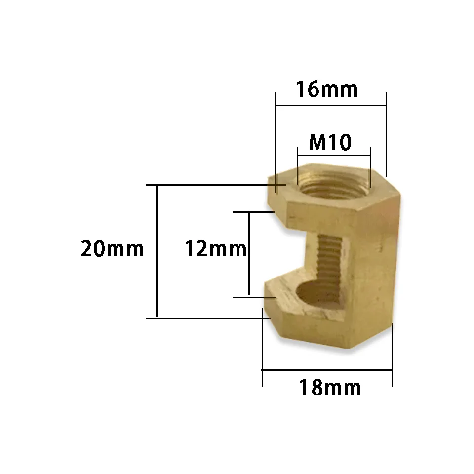 Interne Und Externe Umwandlung Mutter M10 M12 M16 Reinem Messing Sechseck Weibliche Adapter Runde Weibliche Zahn Rohr Stecker DIY