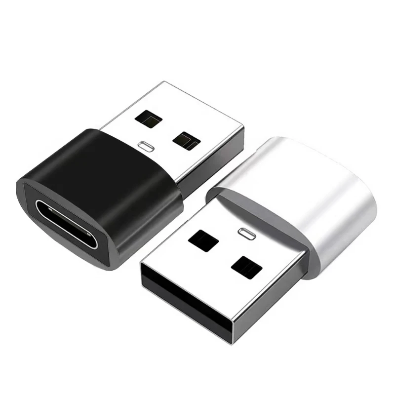 2 قطعة USB إلى USB C محول آيفون 17 شاحن سيارة نوع C محول أنثى إلى ذكر محول متوافق مع آيفون 15/16 برو #1