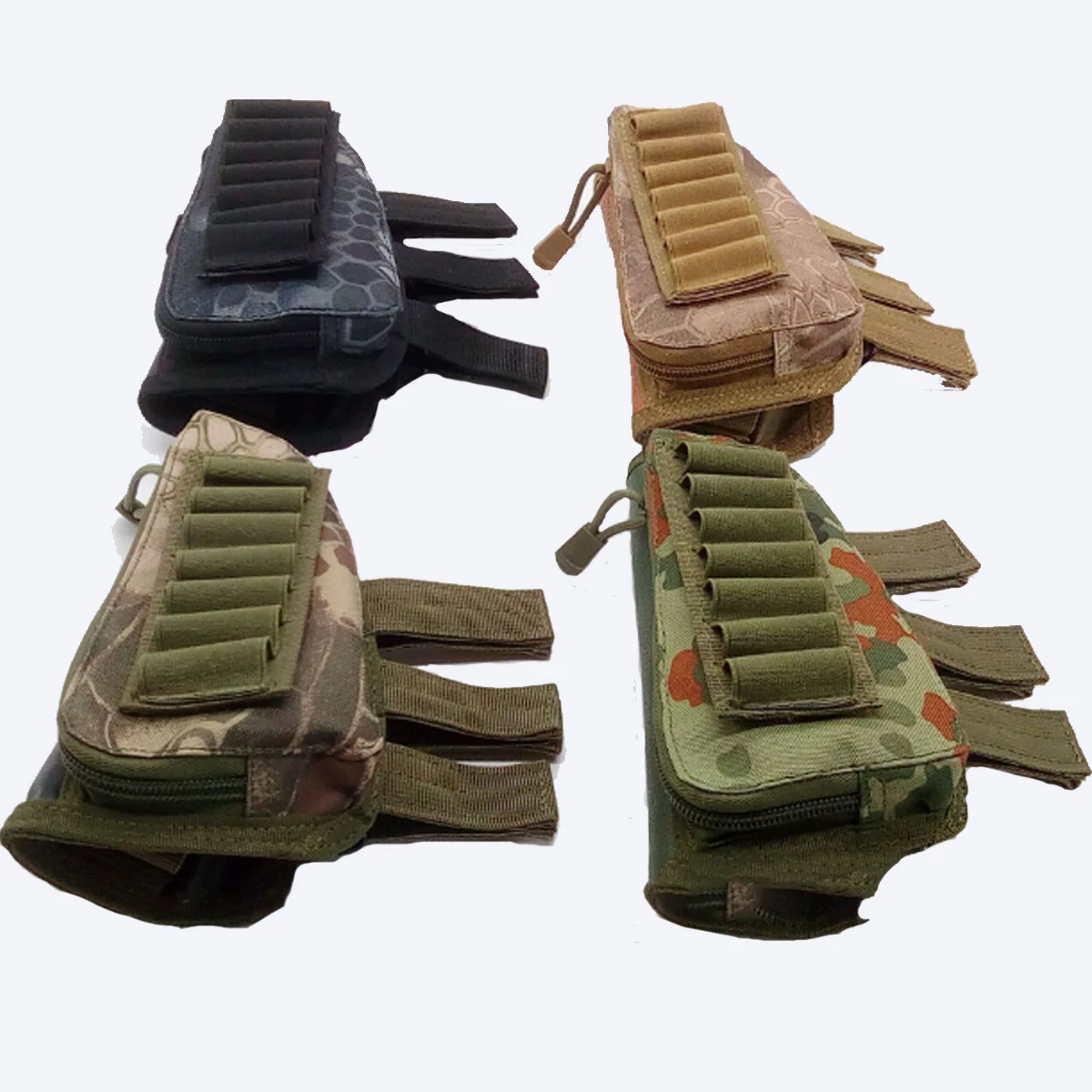 FANDAO Shotgun Storage Magazine Bag Outdoor Gun Bag Holster Multifunctional Tactical Chinrest Bag Bullet Bag for Shotgun Stock