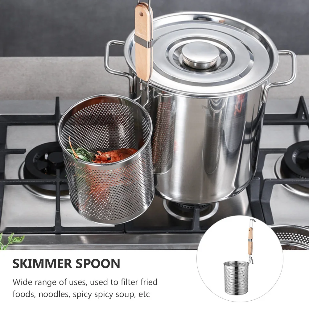 

Stainless Steel Noodle Filter Spoon Kitchen Gadget For Fried Food Soup Strainer Mesh Colander Skimmer Dumpling Basket Kitchen