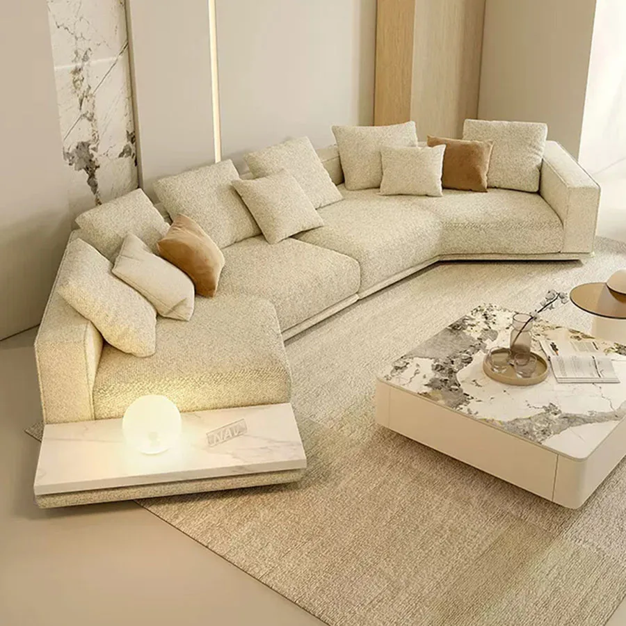 White Sofa Scratch Protector Pad Pillow Office Corner Large Curve Decoration Classic Couch Lazy Canape Salon European Furniture
