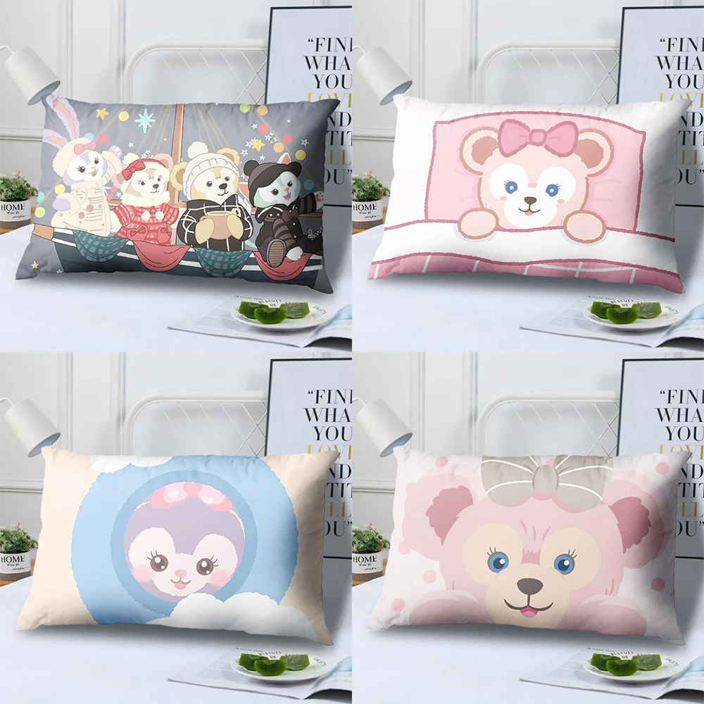 Disney Duffy Star Dailu Printed Pillowcase Sofa Cushion Cover Soft and Comfortable Bedroom Room Home Decoration