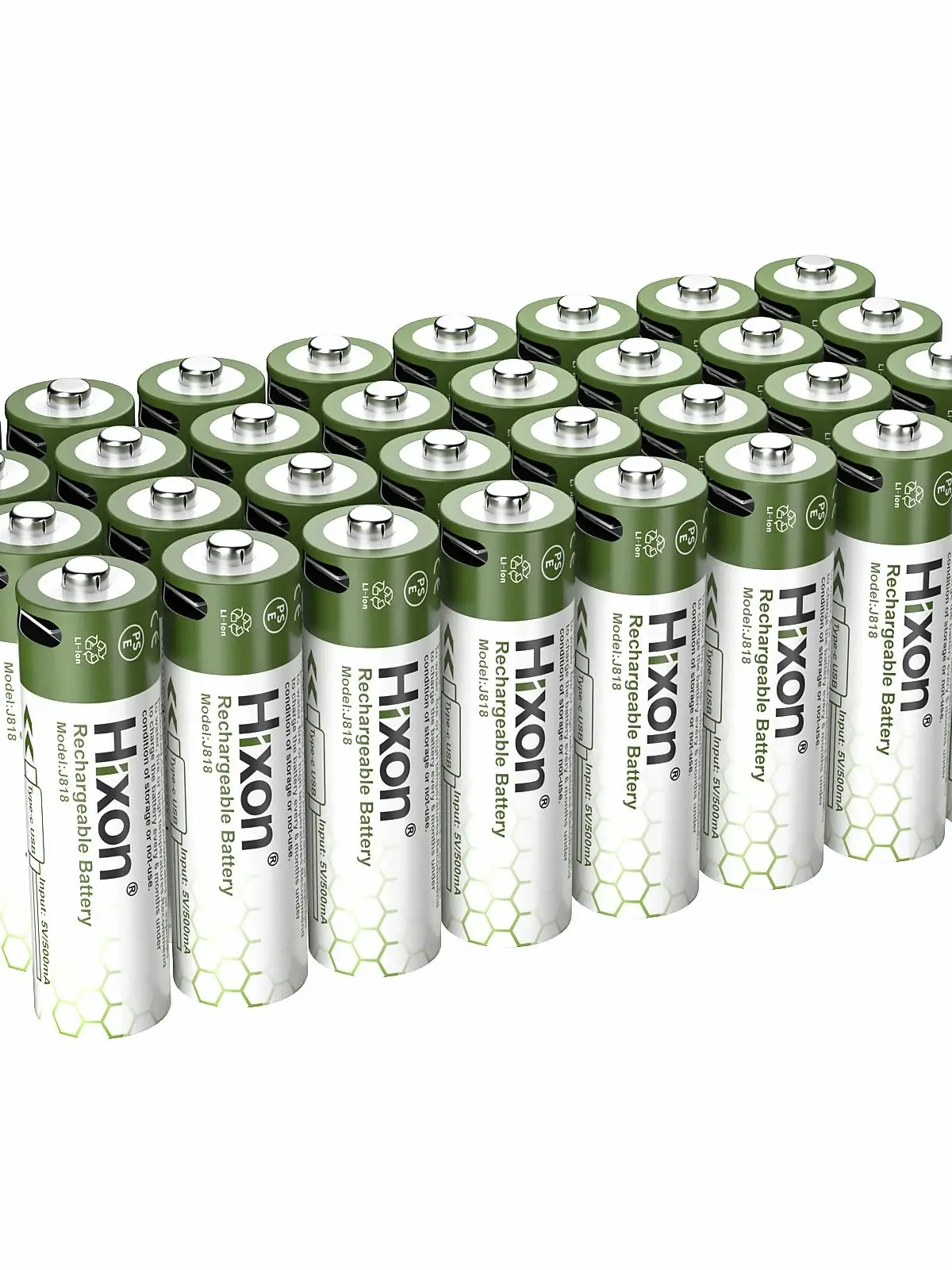 Hixon New USB 1.5V AA Rechargeable Battery 3000 mWh li-ion Battery For Remote Control Mouse Electric Toy Battery + Type-C Cable