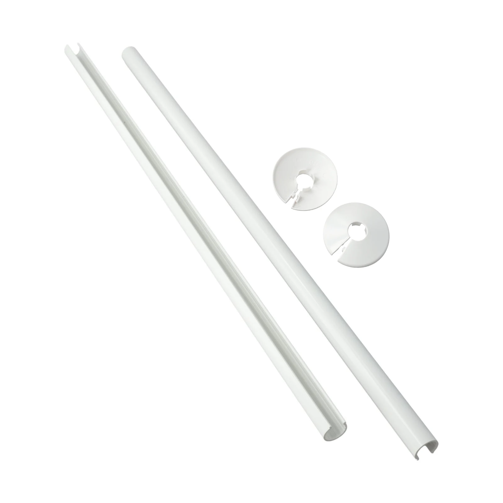 Complete Pipe Cover Kit Versatile Sizes 15 X 500mm Radiator Pipe Covers Complete Installation Kit Plastic Pipe Covers