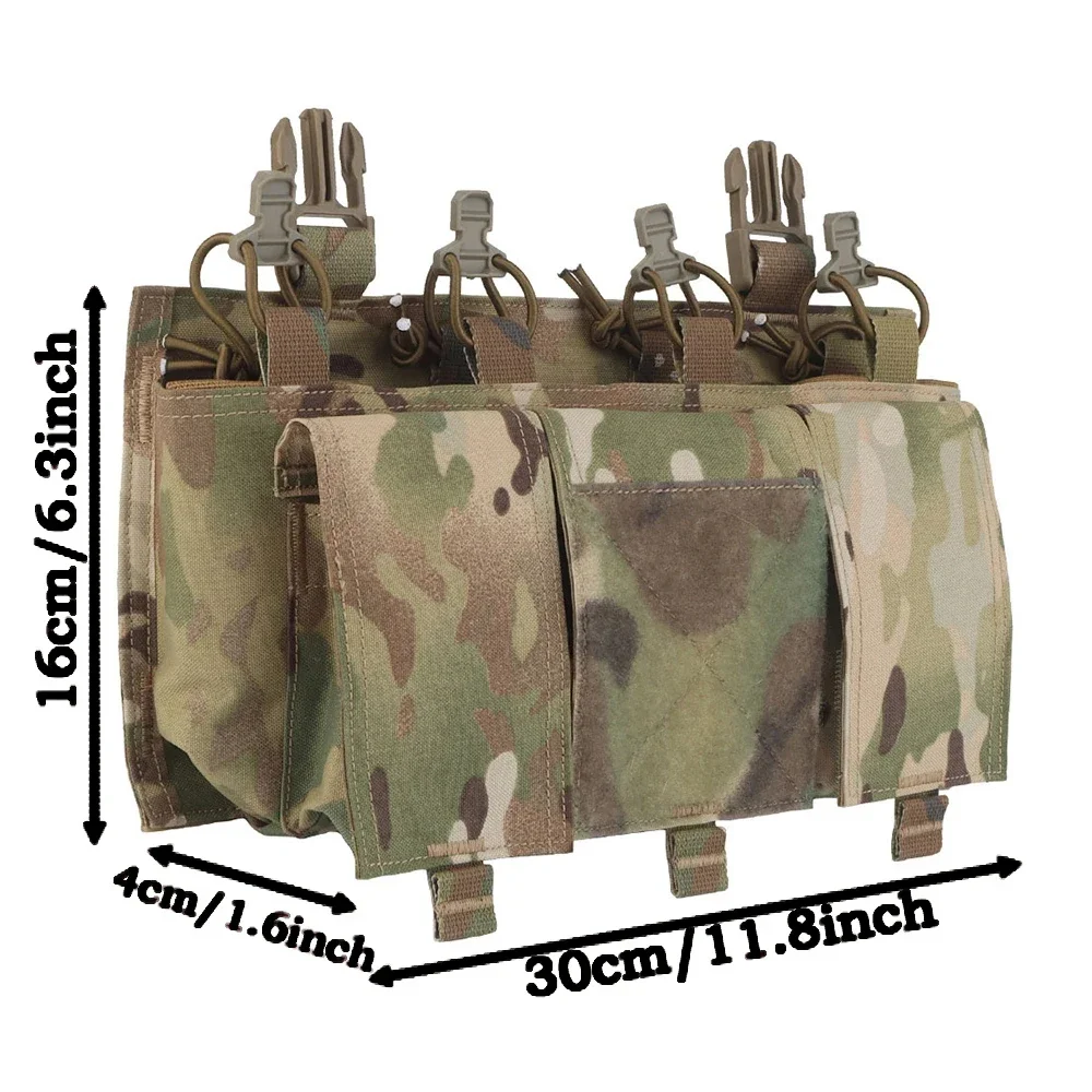 Imagem -06 - Airsoft Caça Colete Acessórios Bolsa Tático Quad 5.56 Colete Airsoft 15 Mag Painel Frontal Cartaz Rápido Dot Doff Cabo de Choque