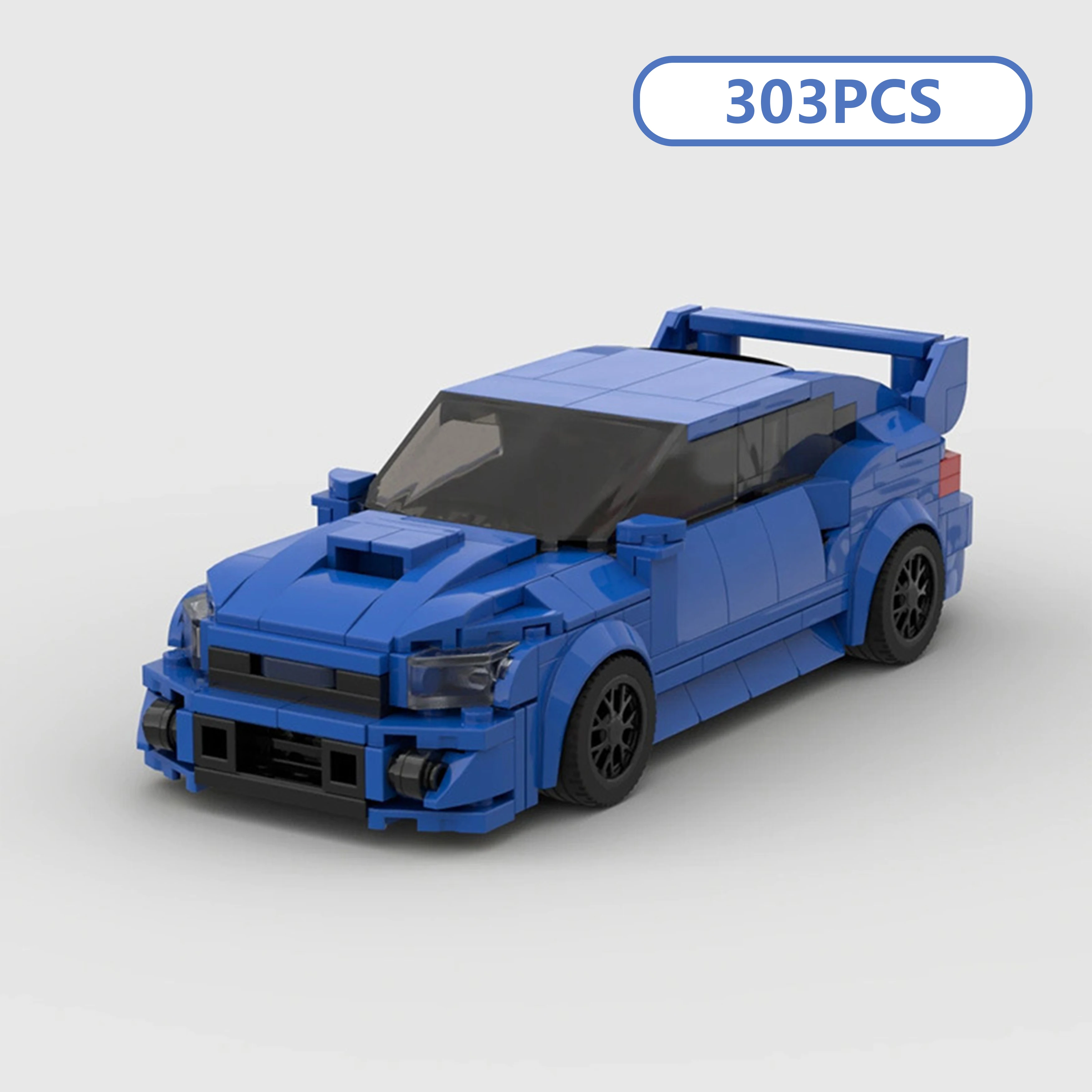 DIY MOC 스바루 WRX STI 레이싱카 모델 키트, 창의적인 스포츠 차량 블록 장난감 팬 및 수집가를 위한 크리스마스 선물