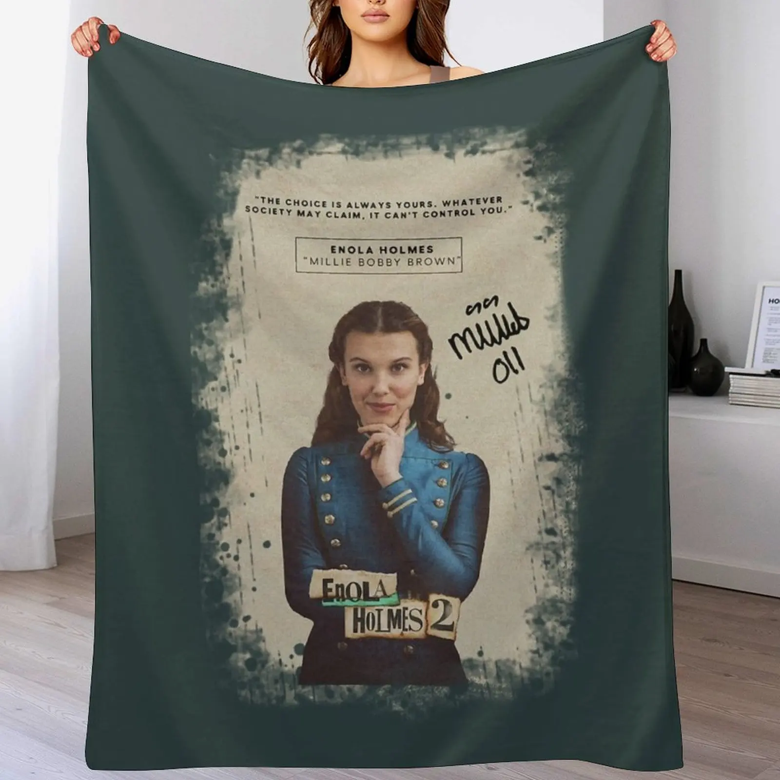 

Enola holmes Throw Blanket All Weather Soft Throw Blanket for Sofa