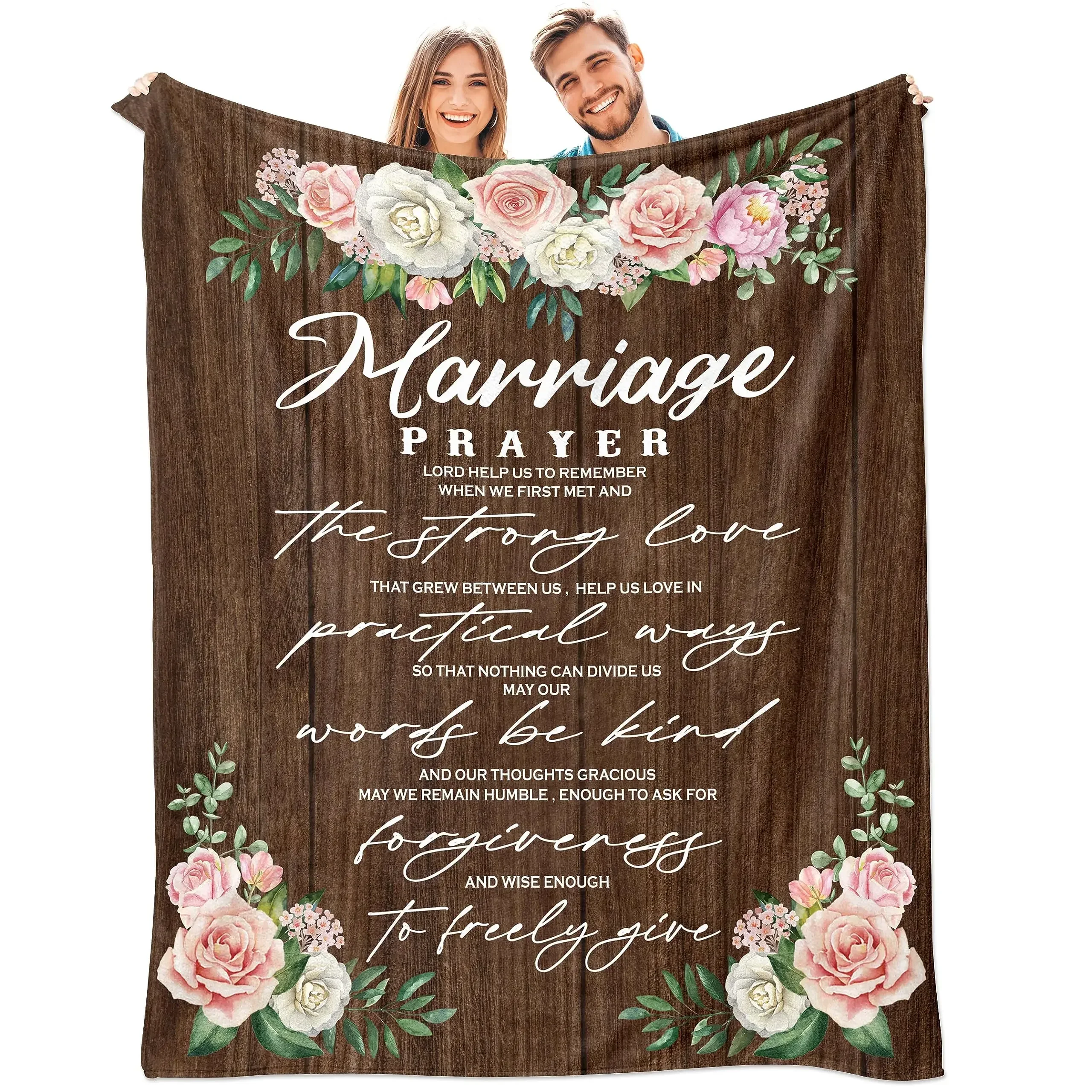 Velvet Blanket for Marriage Prayer, Bridal Shower Gifts for Brides-to-be