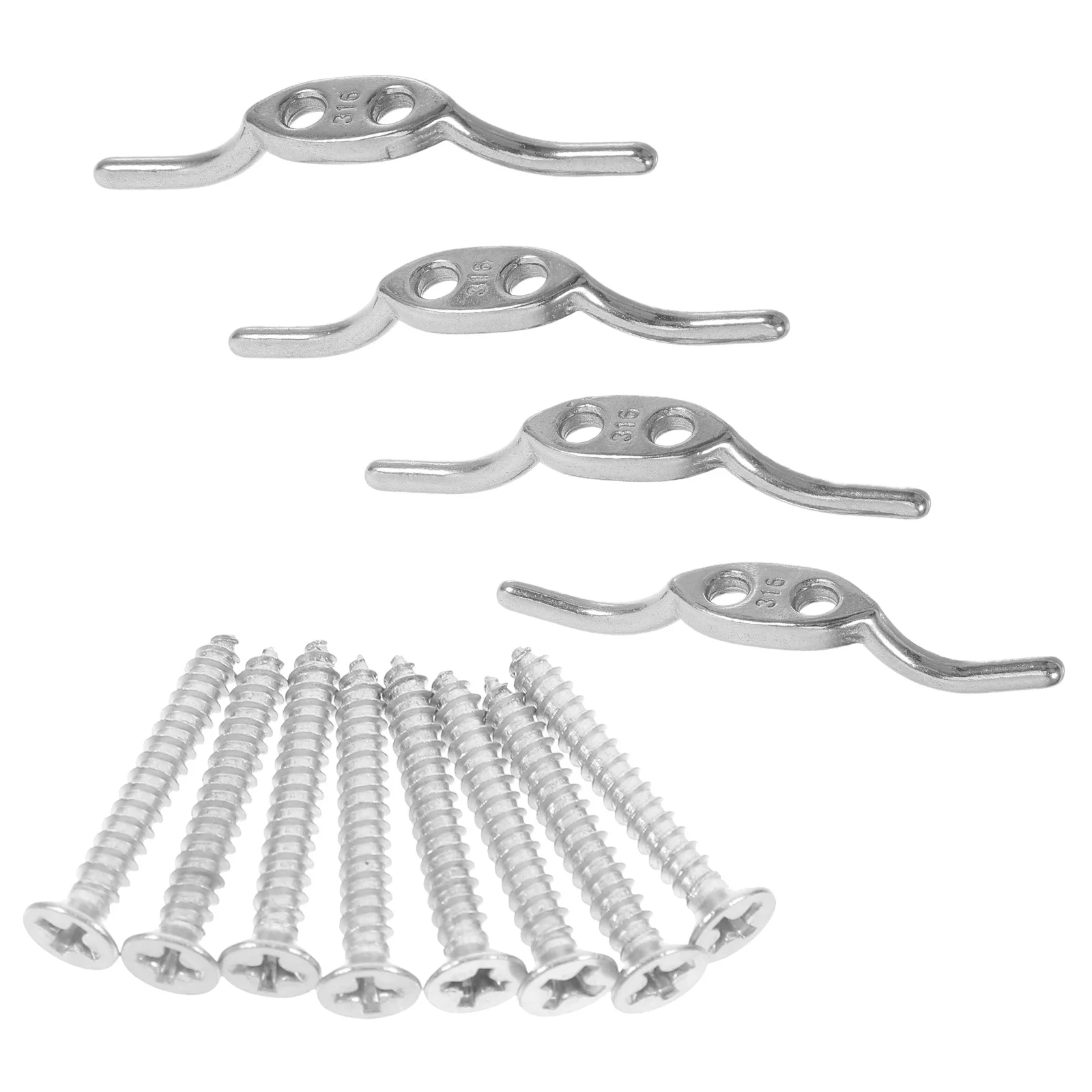 

4pcs Blind Cord Holder Stainless Steel Window Blind Accessories For Curtains Shades Umbrellas Flagpoles Boats Awnings Tarps Dock