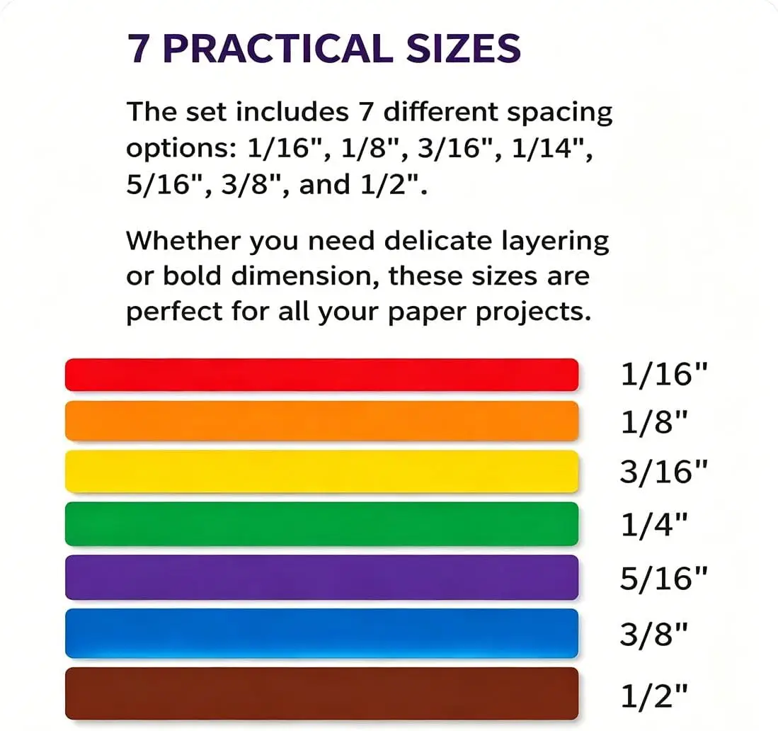 Color Coded Paper Crafting Alignment Tools 7 Pcs with Case, Precision Guides Set for Card Making Scrapbooking and DIY