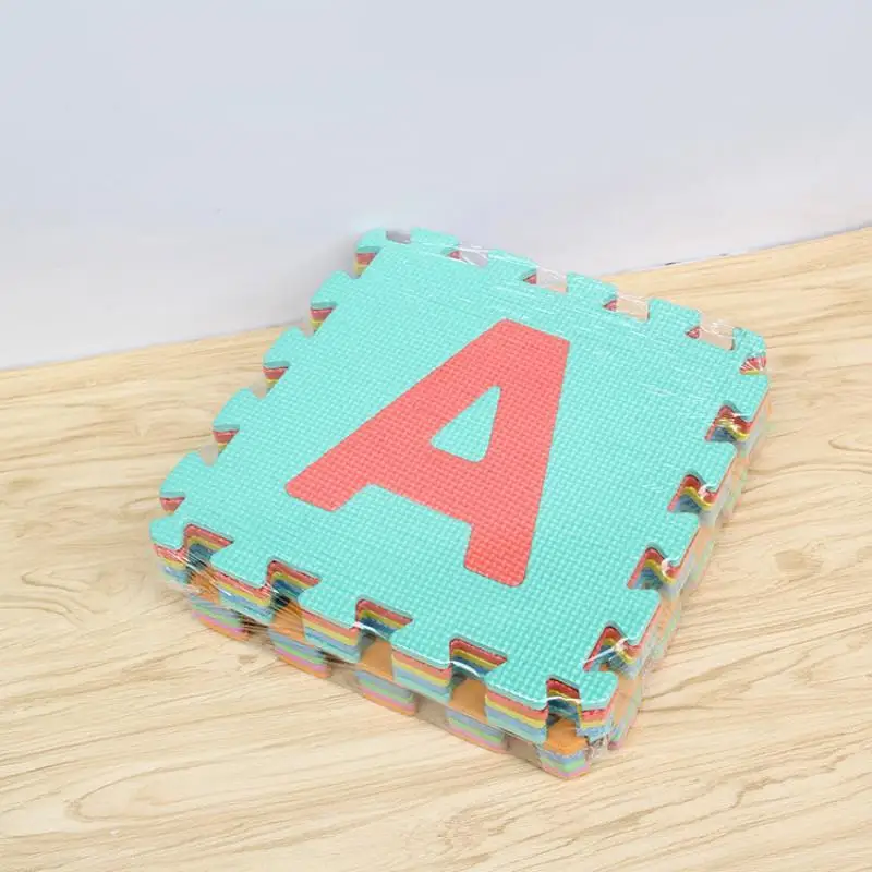 For Baby Crawling Kids Playroom Activity Non Toxic PE Foam Puzzle Play Mat With Educational Alphabet Number Patterns