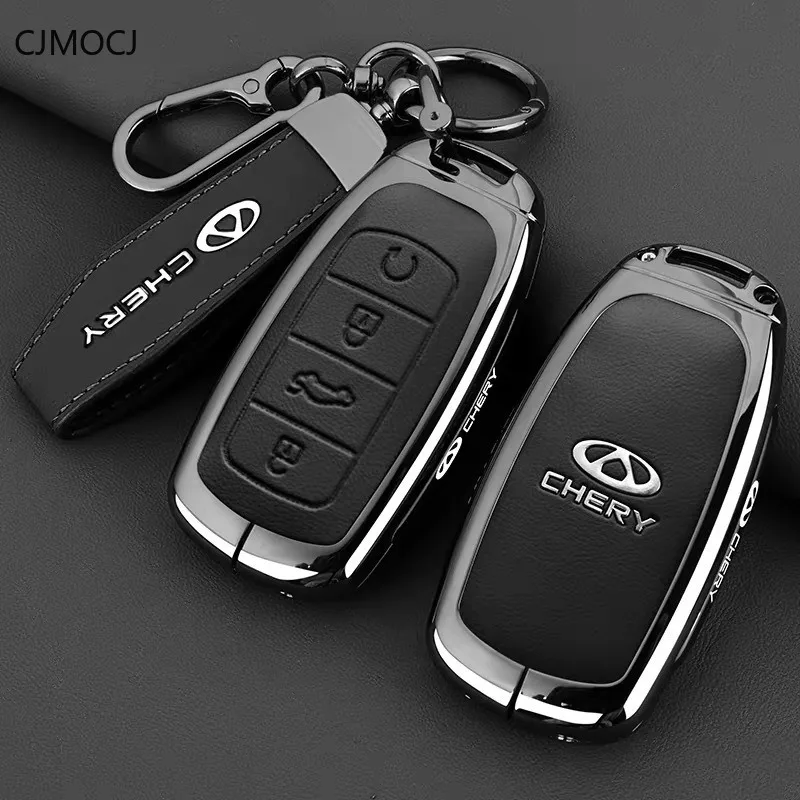 

Premium Zinc Alloy Key Cover Case for Chery OMODA C5/Tiggo 7 Pro Max/Arrizo 8/Explore 06 - Protective Key Fob Shell Keychain