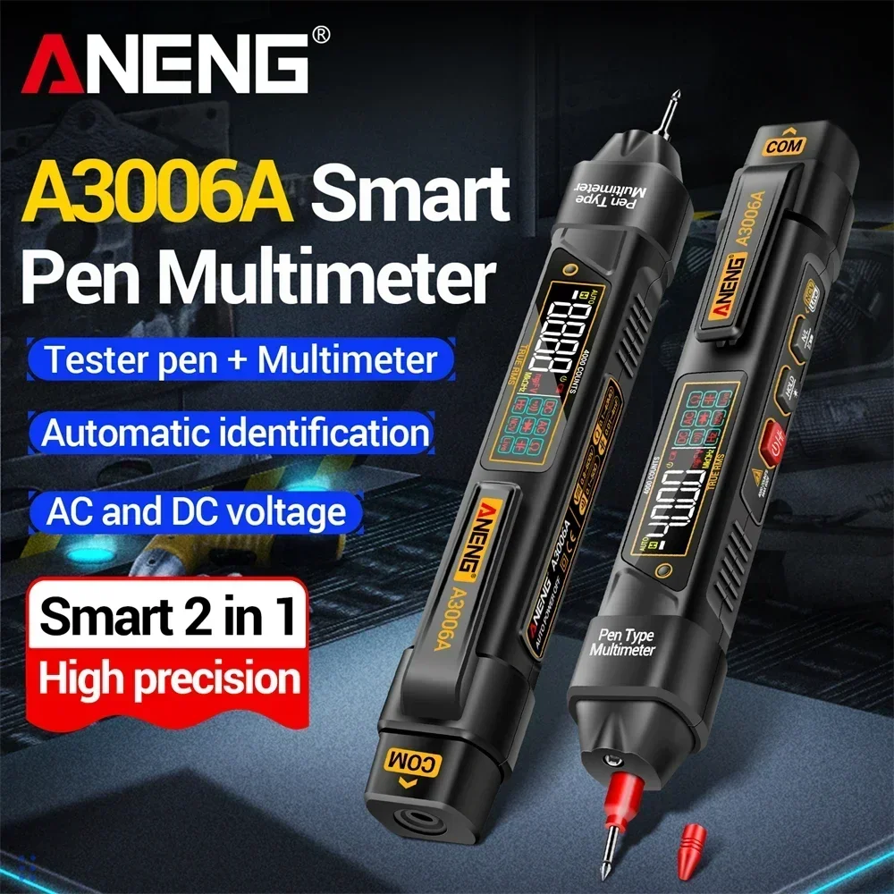 ANENG A3006A Digital Pen Multimeter 4000Counts AC/DC Voltage Non-contact Inductive Electricity Hz Diode Resistance Tester tools