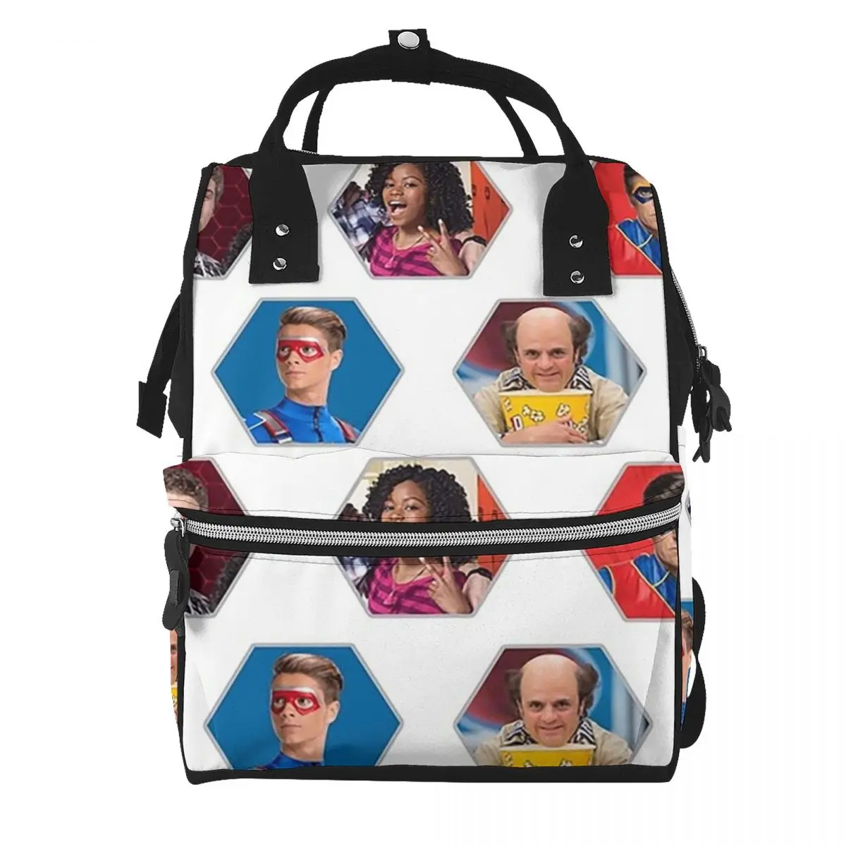 Henry Danger - Hexagon Student Backpack School Bag Hiking Travel Daypack for Men Women Bookbag Shoulder Bags