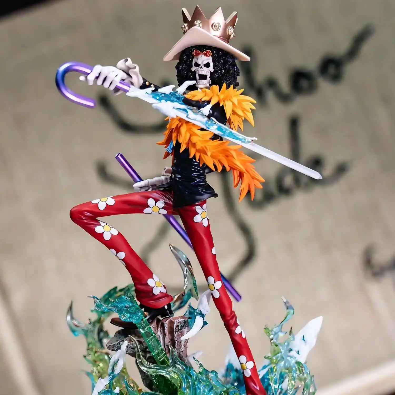 One Piece Figure Brook King Of Souls Musician Action Figure Two Years Later Meteor Burukku Anime Statue Figurine Pvc Model Toy