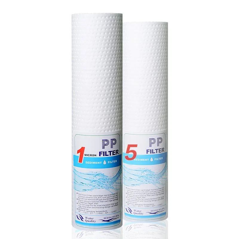 Household general water purifier filter element 10 inch flat mouth PP cotton prefilter accessories three-stage filter element