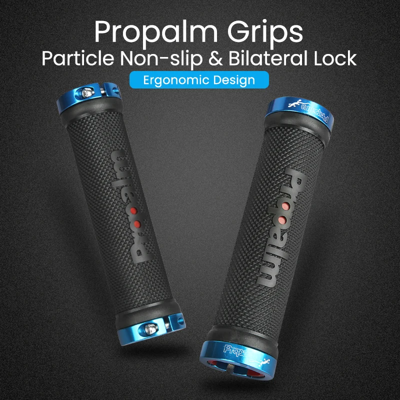 Propalm MTB Handlebar Grips Bicycle Bilateral Deadlock Cover Grips Road Bike Particle Anti-Skid Soft Rubber Handlebar Grips