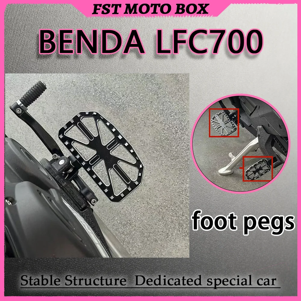 FOR BENDA LFC700 Rear Footpegs Double-Layer Hard Anodized Rust-Proof Rain & Snow Resistant Durable Small Accessories Motorcycles