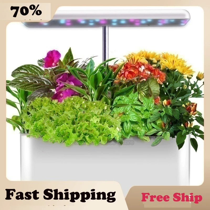 

Hydroponics System Smart Indoor Planter LED Light Aerobic System Hydroponic Farm Greenhouse Garden Growing Garden Equipment