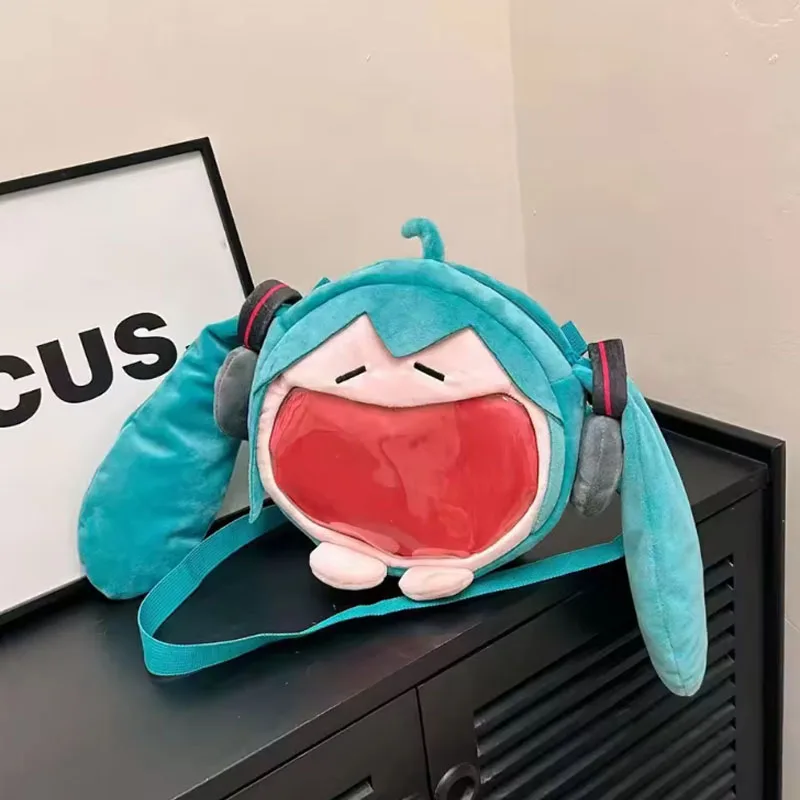 

#@ Hatsune Miku Shoulder Bag Backpack Cute Anime Plush Cartoon Kawaii Knapsack Student Bag Packet For Gifts Toys
