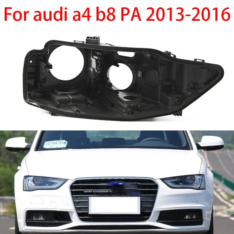 

For Audi A4L B8.5 2013-2016 Headlight Housing A4 B8 HID Xenon Light Box Lamp Housing Plastic Headlight Shell Base black plastic