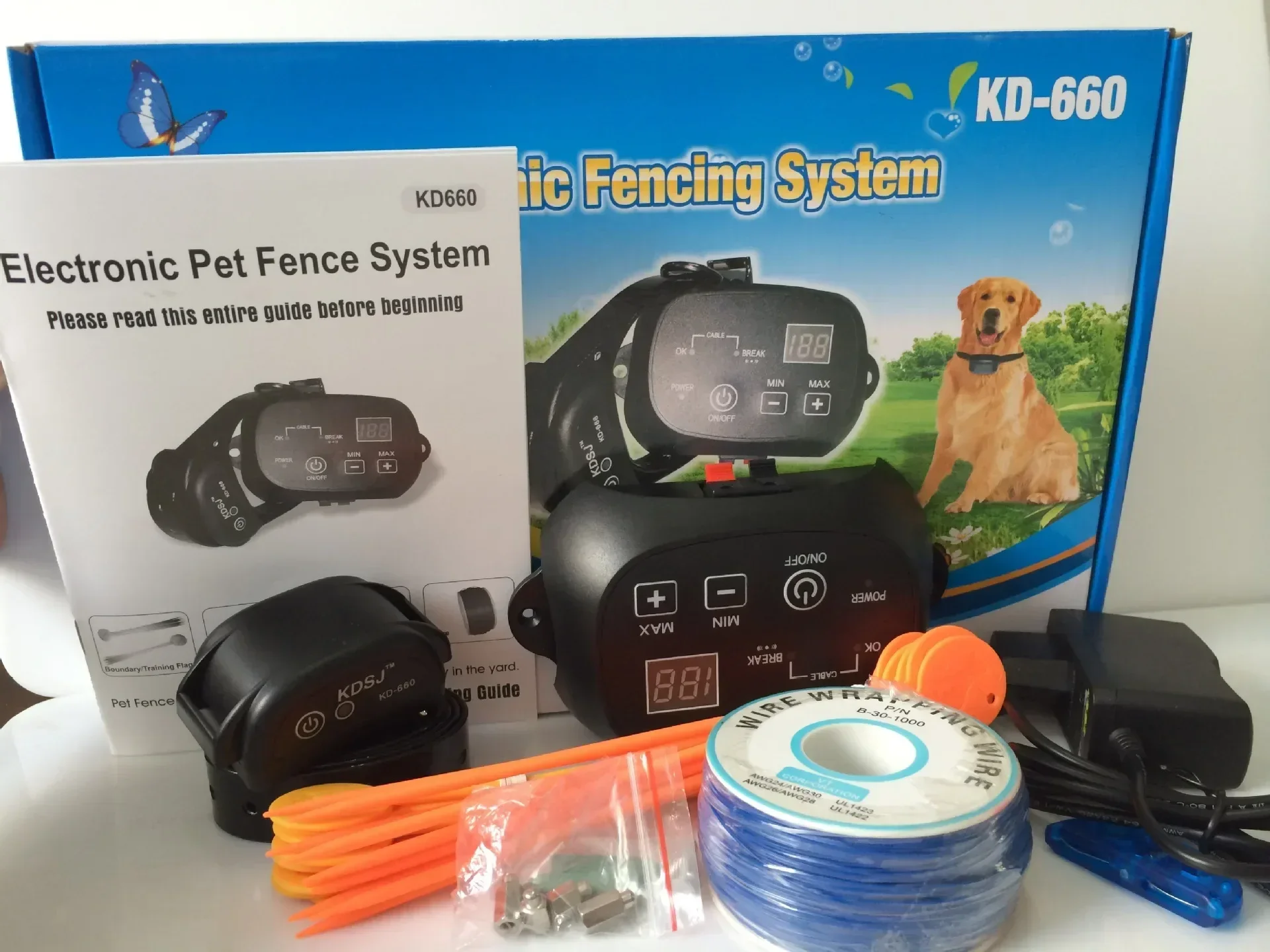 New Wireless Containment Fence, Wireless Perimeter Electric Dog Fence Shock Collar System, Pet Dog Training Device Dog Supplies