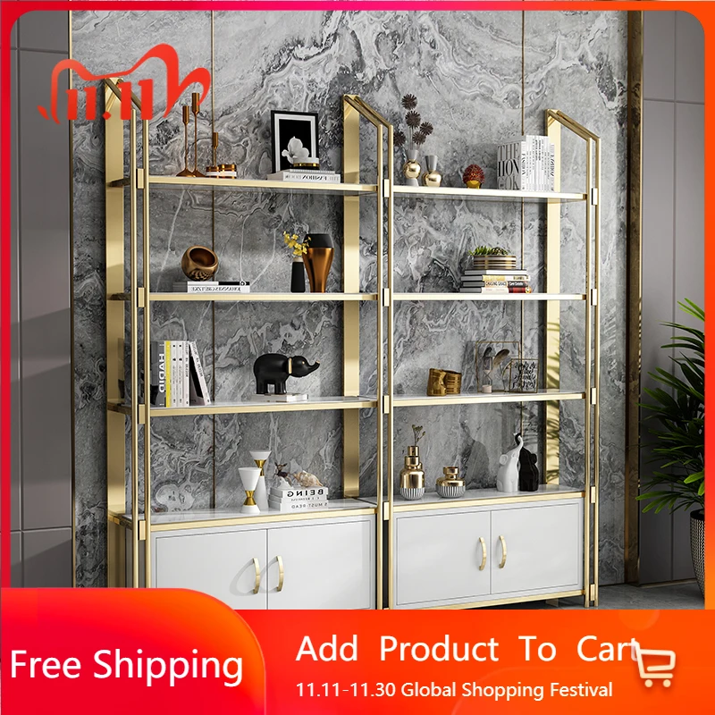 المعادن الحرفية خزائن غرفة المعيشة مكتب Librero الرف تخزين خزائن غرفة المعيشة عرض المجوهرات Gabinete الأثاث العصري #1