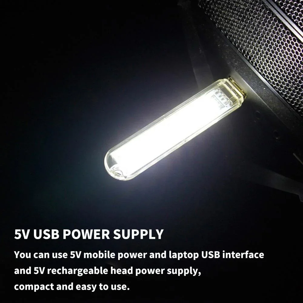 1PC 8 LED Mini Portable USB Lamp DC 5V Camping Light for PC Laptop Mobile Power Bank Gadget 90 Characters