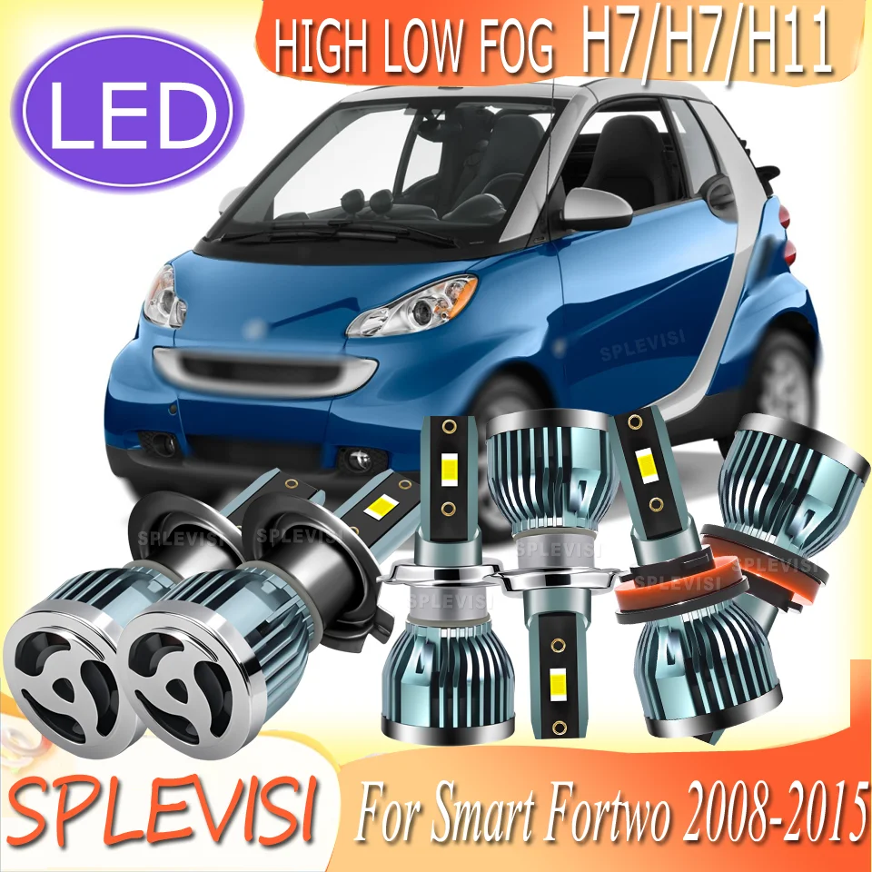 

100W Long-Lasting 60000 Hours 5-Year Warranty LED Headlight foglight For Smart Fortwo 2008 2009 2010 2011 2012 2013 2014 2015