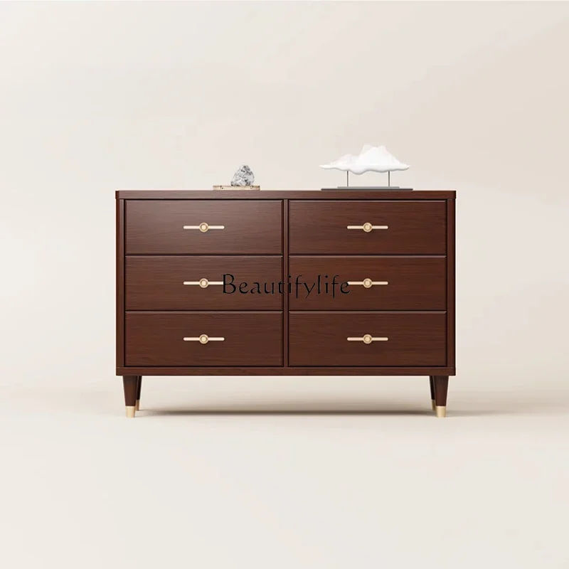 

yj5 Solid wood chest living room storage cabinet storage modern simple bedroom large drawer