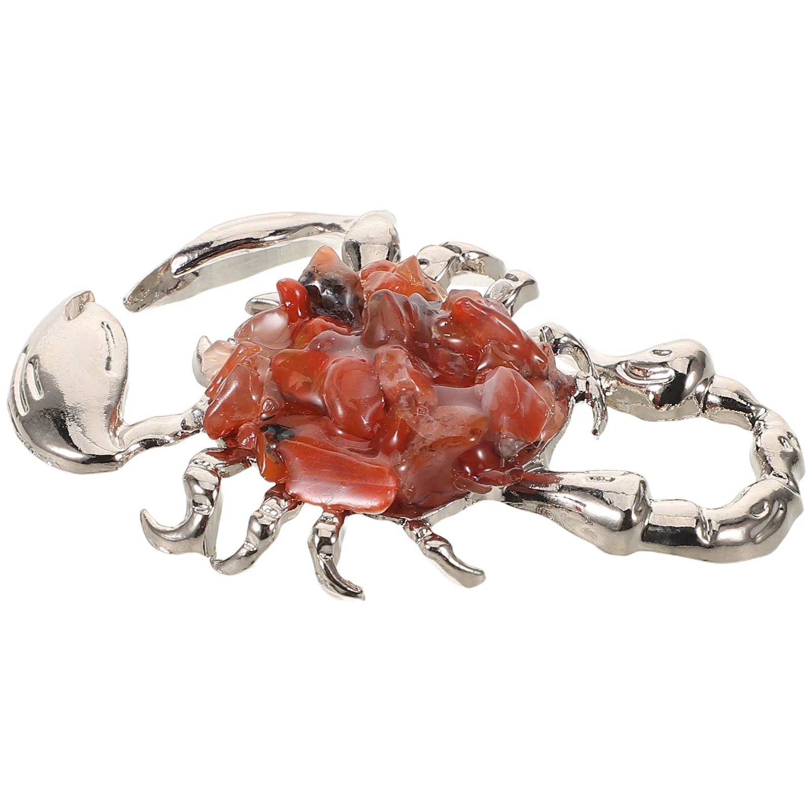 

Crystal Scorpion Desktop Ornament Natural Crystal Alloy Mini Sculpture Home Office Table Decoration Unique Art Piece
