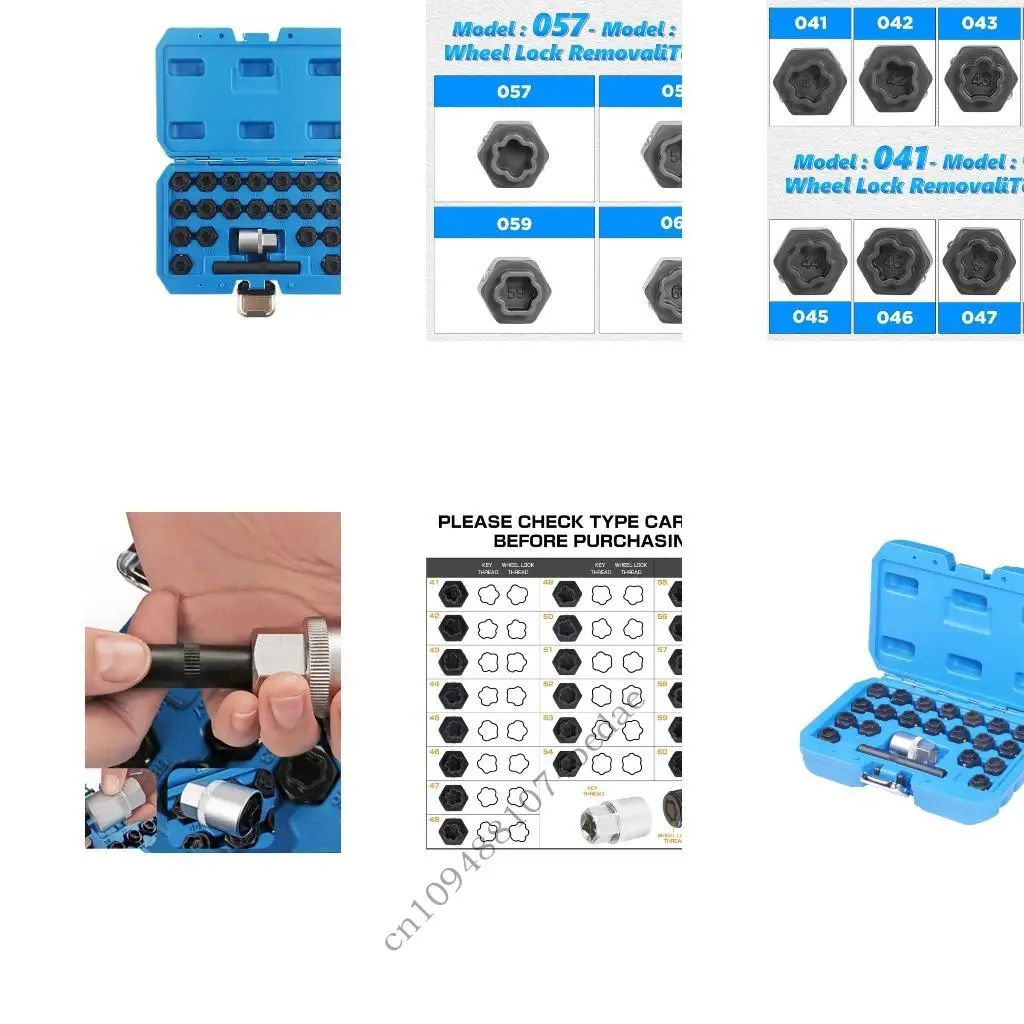 D-Wheel Lock Locking Lug Nut Removal Tool for Multiple Model Vehicle