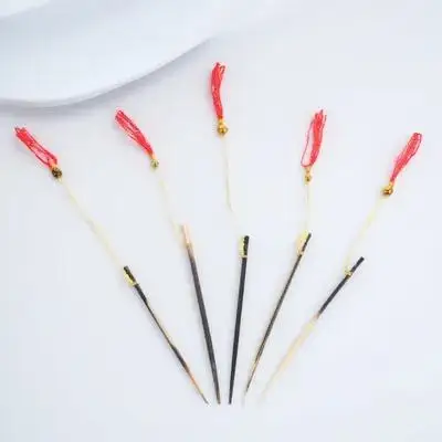 

5pcs Ox Horn Ear Picks 10cm Long Durable Lightweight Practical Craftsmanship Random Colors Tassel Storage Easy Clean Earwax