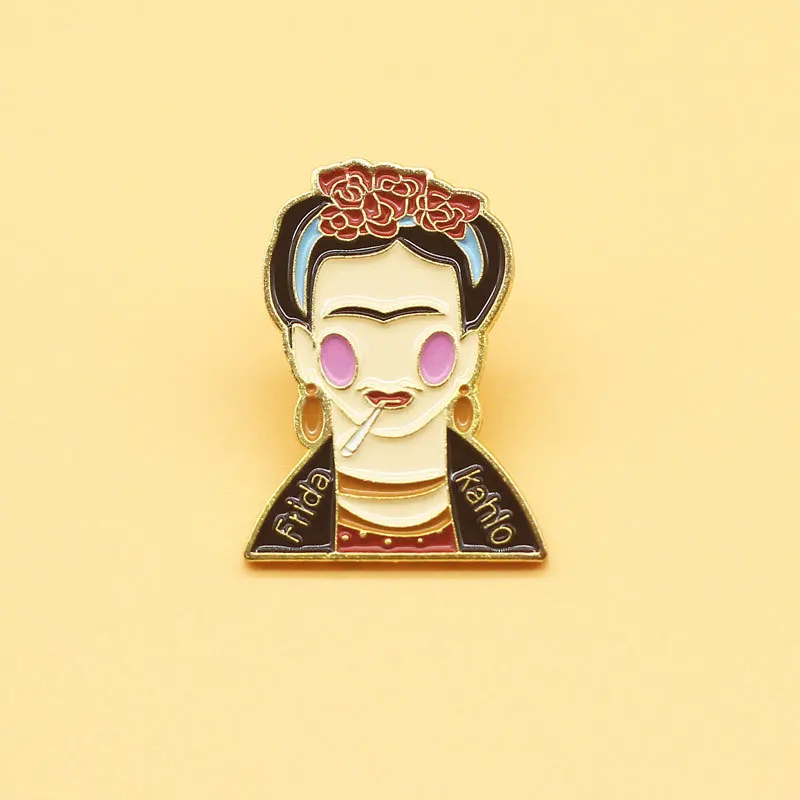 Mexico Paintress Enamel Lapel Pin Arts Collect Badge Cute Children Gift Jewelry Adorn Backpack Hat Collar Brooches