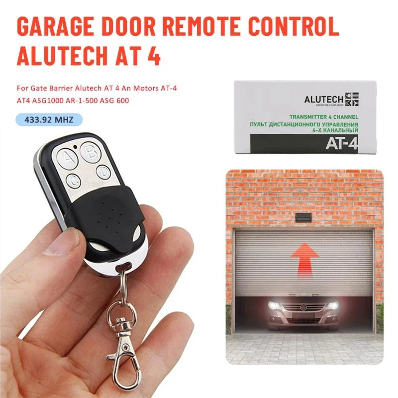 433MHz Wireless RF Remote Control Universal 4 CH Auto Copy Cloning Garage Gate Door Transmitter Duplicator Key Auto Keychain