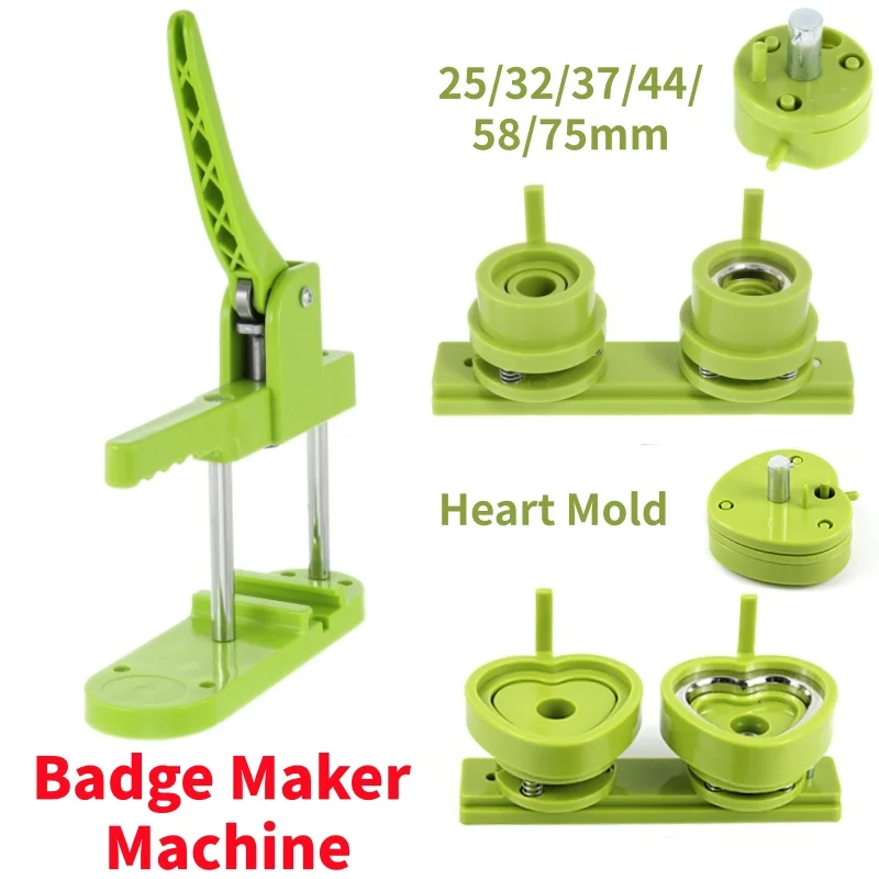 25/32/37/44/58/75mm Abzeichen Maker Maschine DIY Pin Button Button Maker Form Abzeichen Punch Presse Maschine Für DC 108-Serie