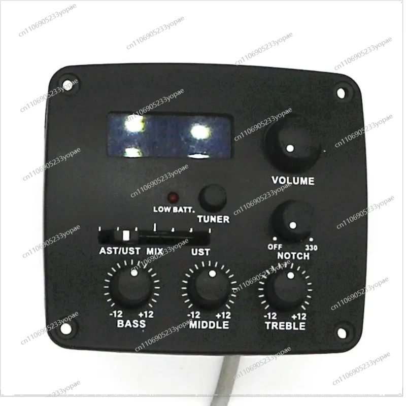 For B-BAND T65 Preamp UST and AST Pickups Dual Inputs for Acoustic Guitar 3 Band EQ Feedback Notch Phase Control LCD Tuner