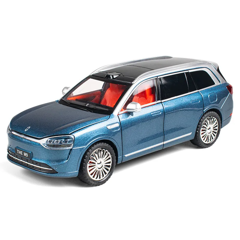 1:24 M9 SUV Model Symulacyjny z Odlewu Stopu, Pojazd na Nową Energia z Pilotem, Zabawka ze Stopu, Samochodzik dla Dzieci, Prezent