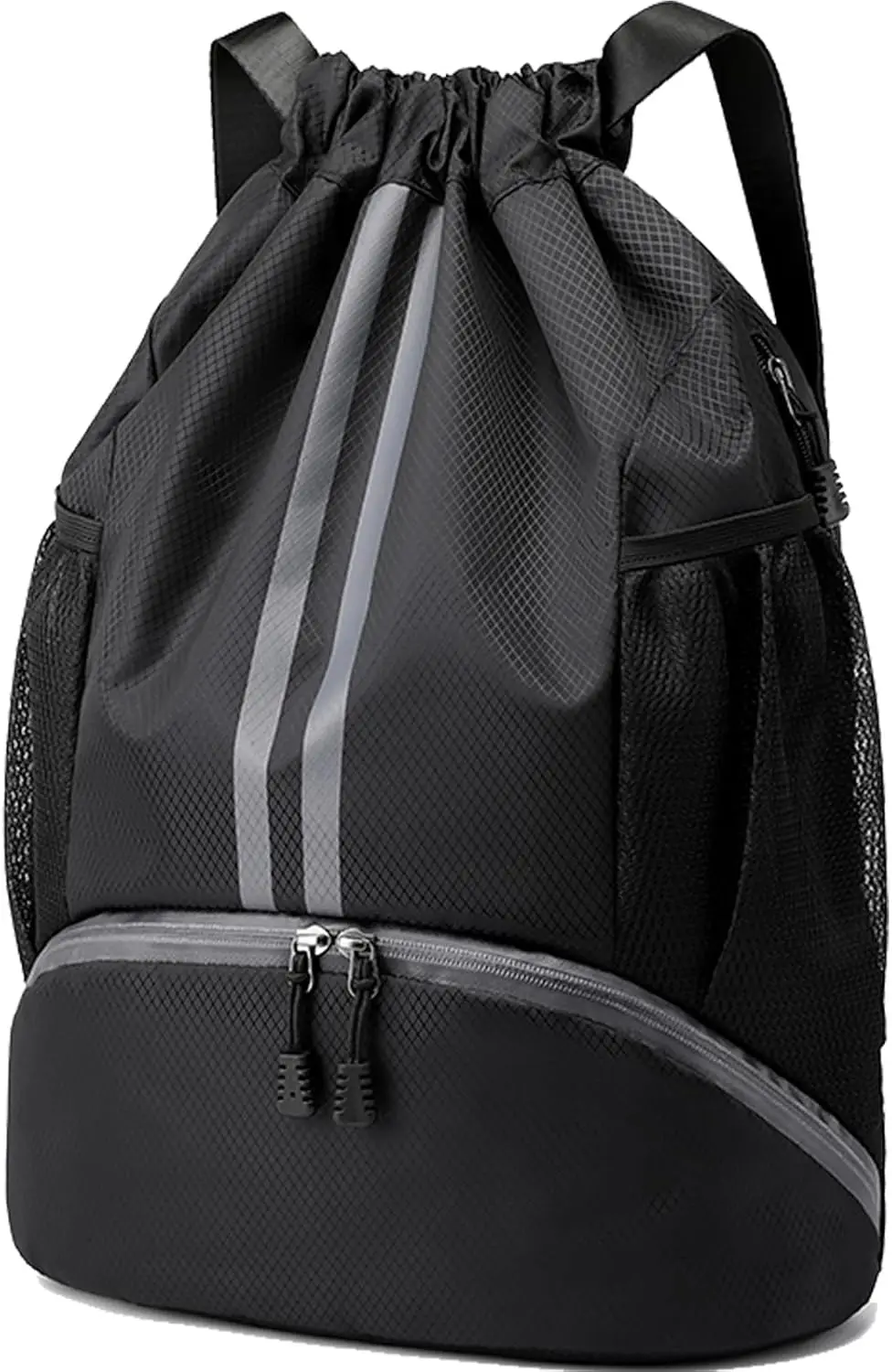 

Hoedia Sports Drawstring Backpack - String Swim Gym Bag with Shoes Compartment and Wet Proof Pocket for Women&Men