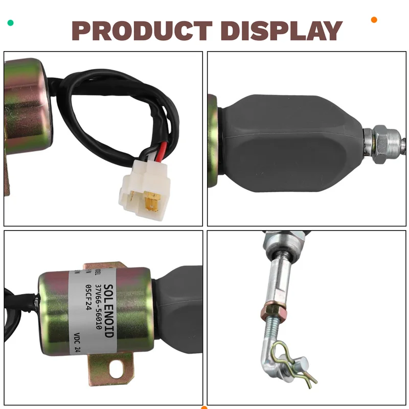 L10A 12V/24V 37V66-56010 Solenoid Pemutus Bahan Bakar 05CF24 1751ES-12E6ULB1S1 P612-B5V24 Solenoid Penghenti 1700-1512