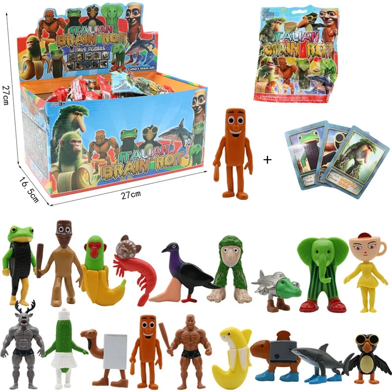 

Italian Brainrot AI Animals Tung Tung Tung Sahur Figure Tralalelo Tralala Figurine Doll Toy Desk Decoration Model Ornament Gift